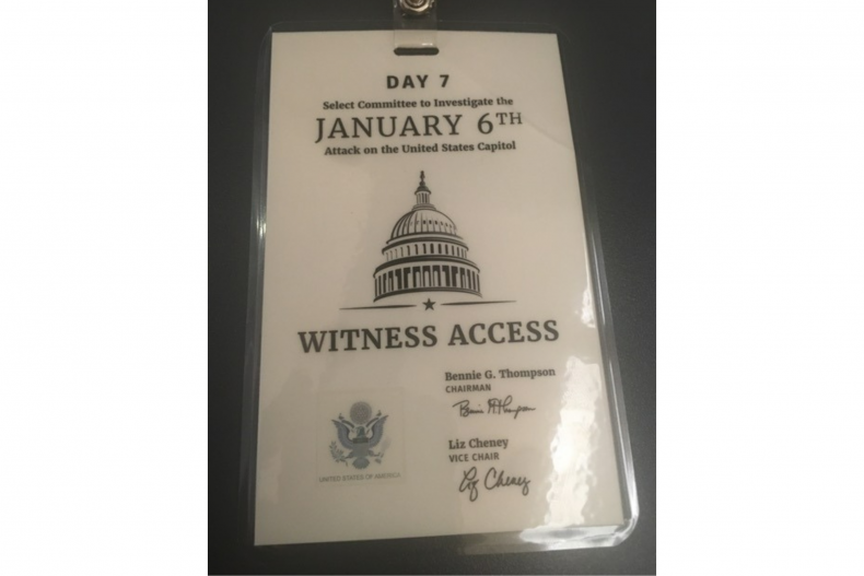 Ex-Oath Keeper Jason Van Tatenhove's Security Pass