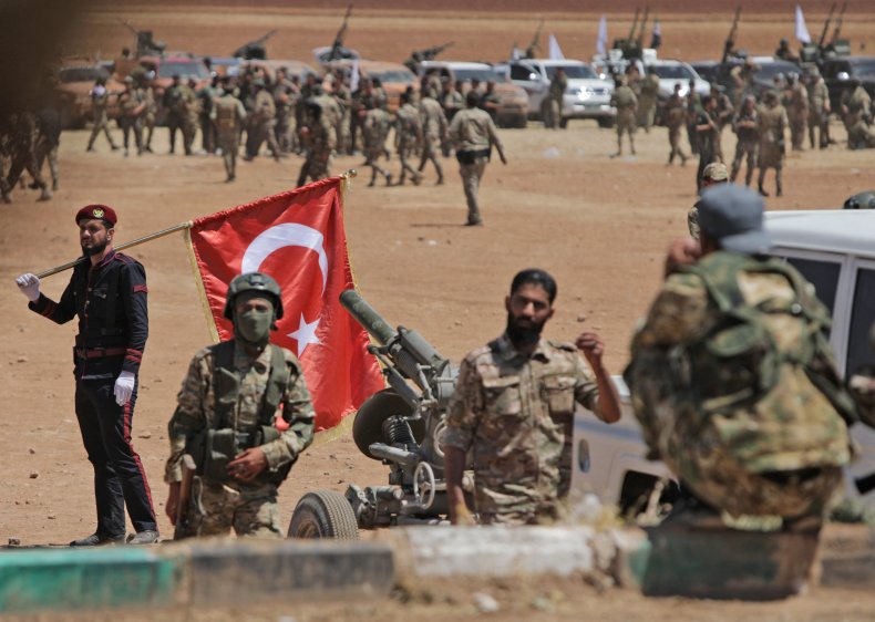 Turkey, backed, Syria, rebel, fighters, Aleppo