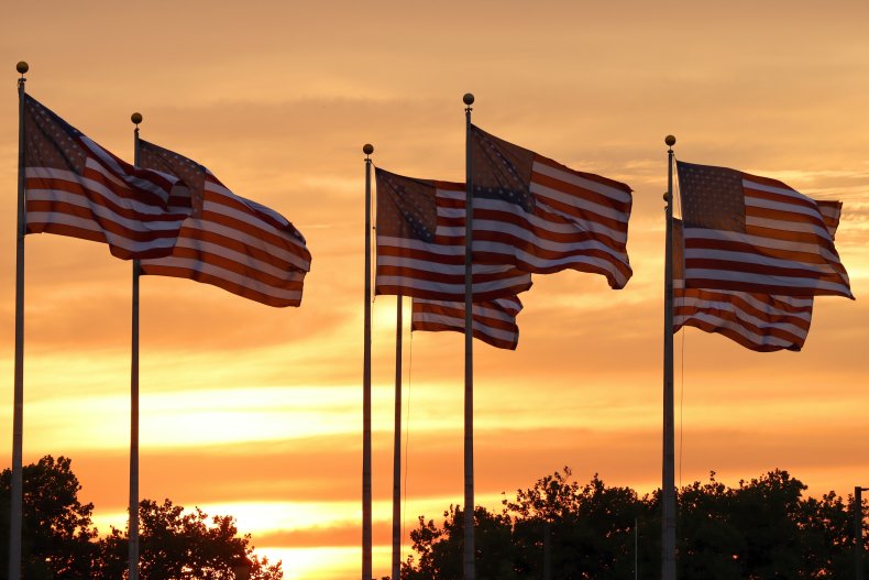 American flags