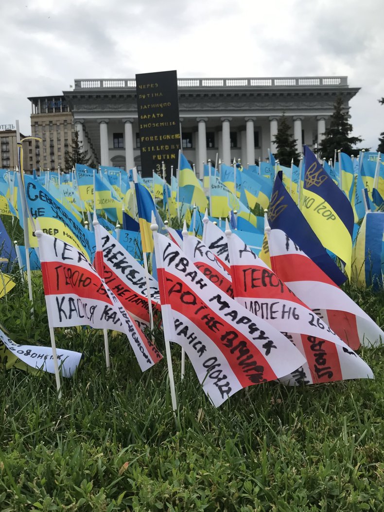 Makeshift monument on Maidan