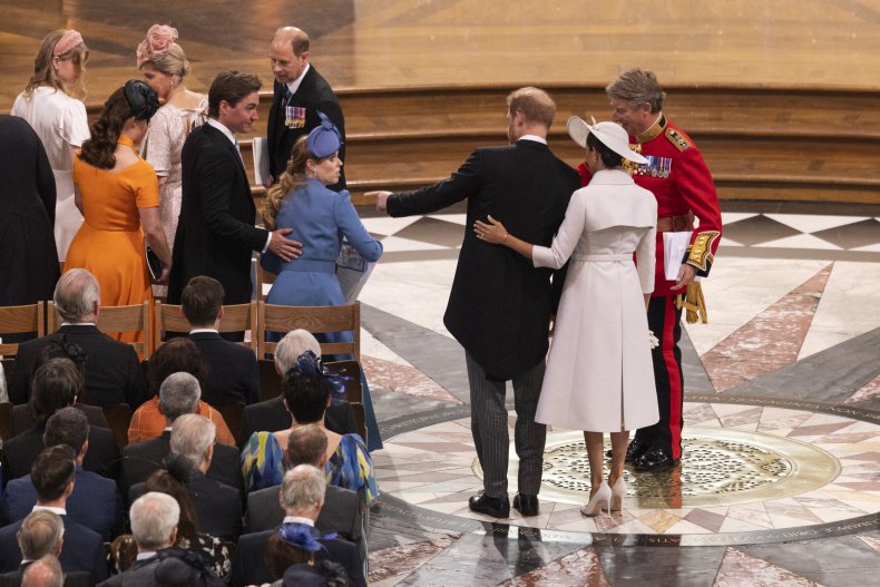 Harry, Meghan Jubilee Service Seating