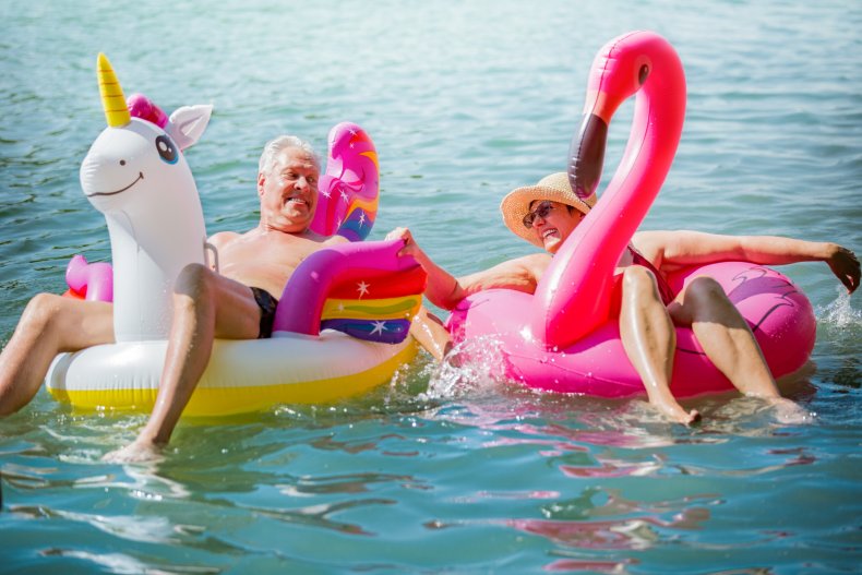 File photo of couple in the sea.