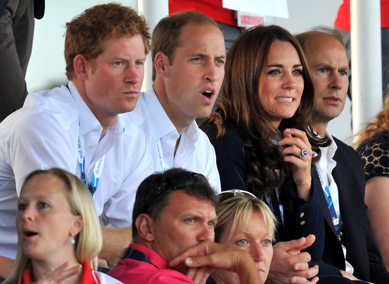 William, Kate and Harry at Commonwealth Games