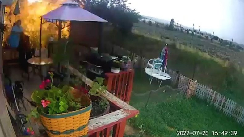 Gypsum Colorado lightning strikes near woman