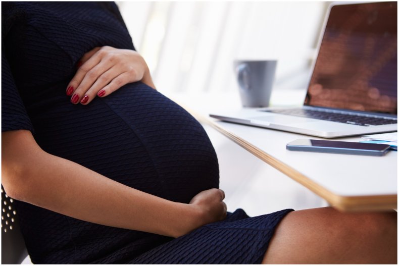 Stock image of a pregnant woman
