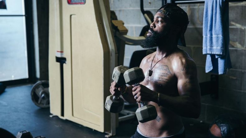 Gary Russell Jr. works out