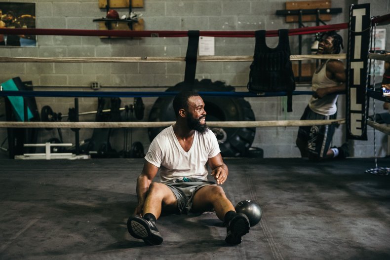 Gary Russell Jr. in the ring
