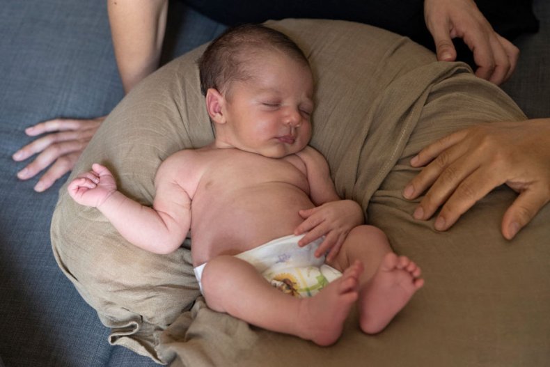 Baby at Prima Luce maternity home Italy