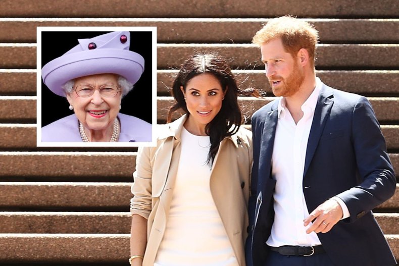 Queen and Meghan With Harry