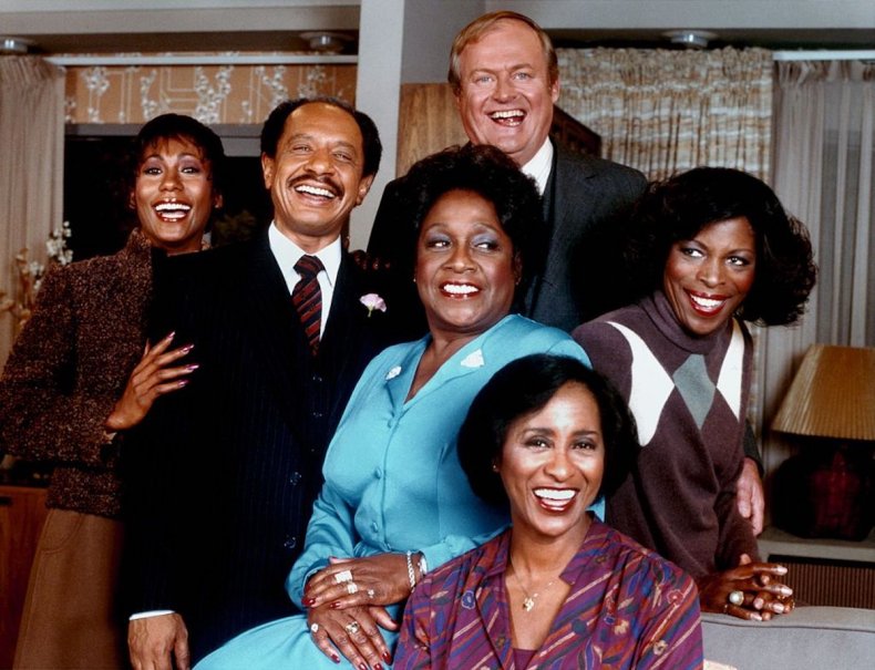 The cast of the TV sitcom 'The Jeffersons' (L-R Berlinda Tolbert,...