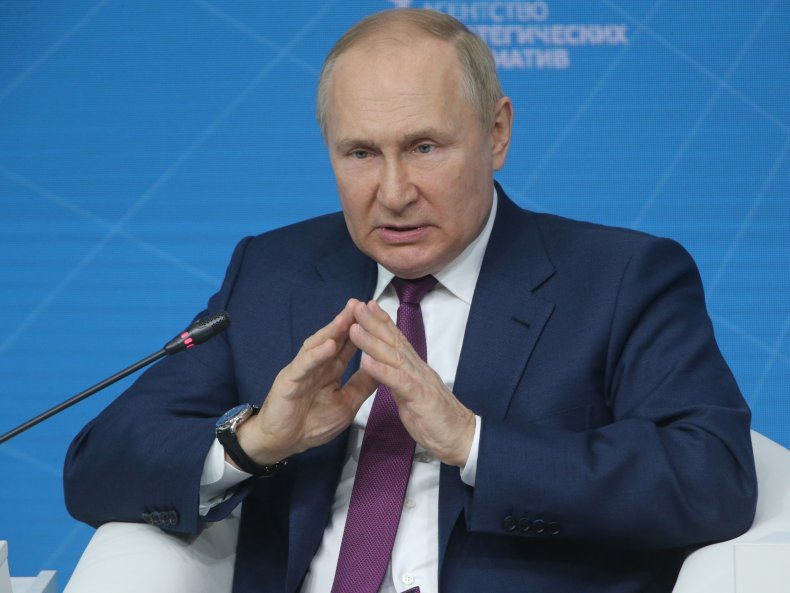 Russian President Vladimir Putin speaks