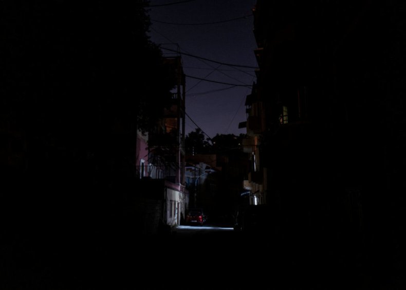 Empty dark street