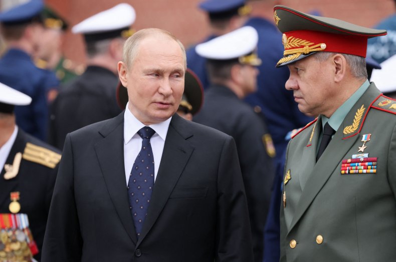 Russian Defense chief Sergei Shoigu with Putin