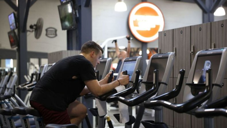 Gym exercise man sweat