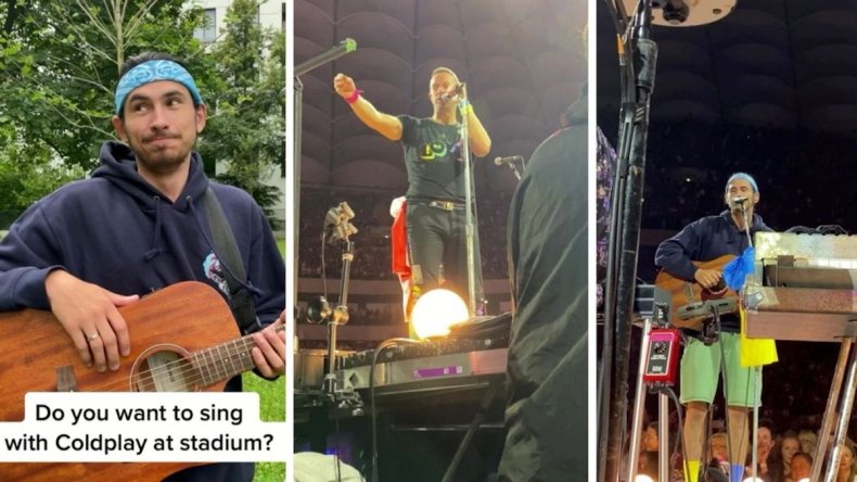 Músico callejero Romario Punch realiza con Coldplay