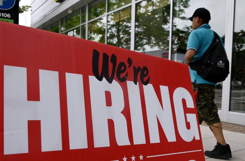Now Hiring sign in Virginia