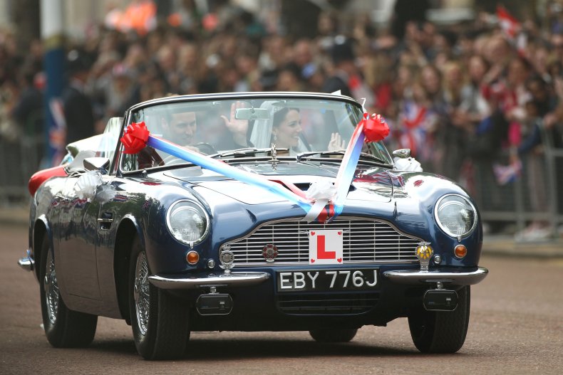 Prince William and Kate Middleton Aston Martin