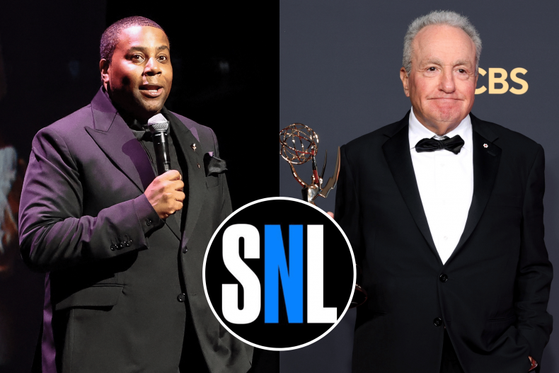 Kenan Thompson and Lorne Michaels SNL