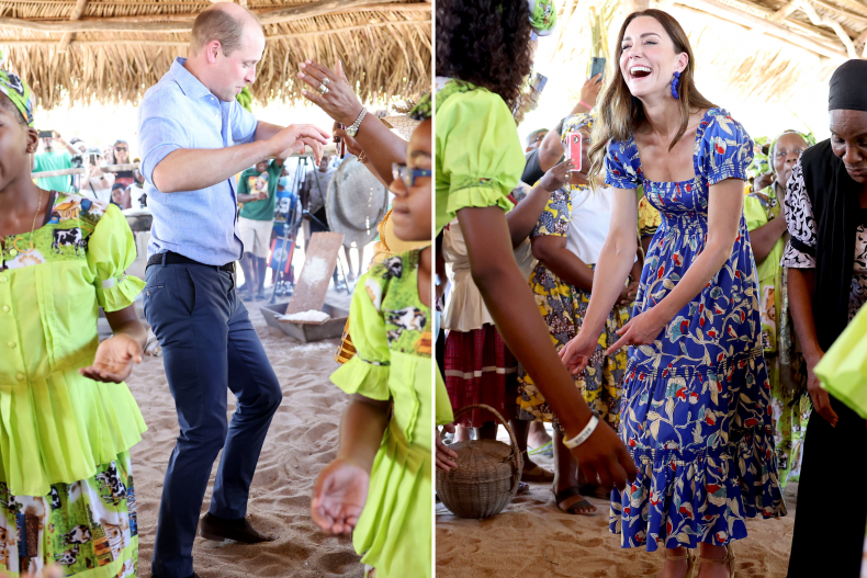 William and Kate Dancing in Belize