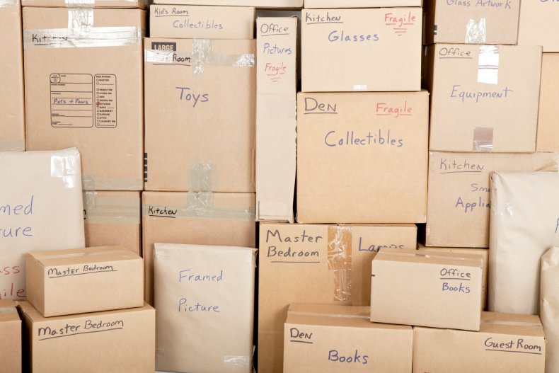 File photo of moving boxes. 