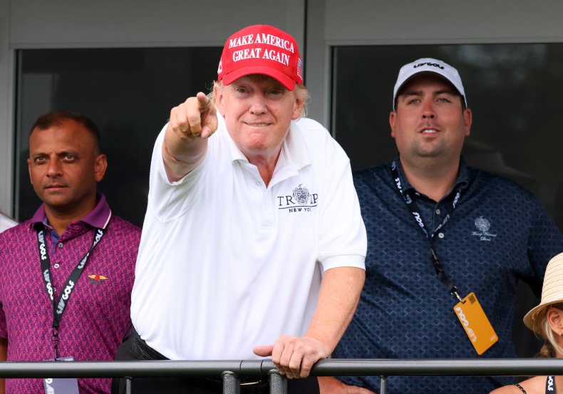 Donald Trump at National Golf Club Bedminster