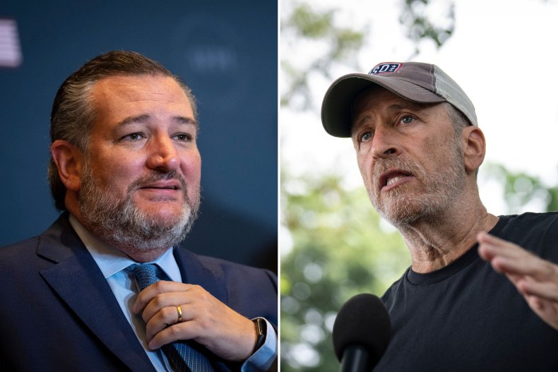 Ted Cruz and Jon Stewart