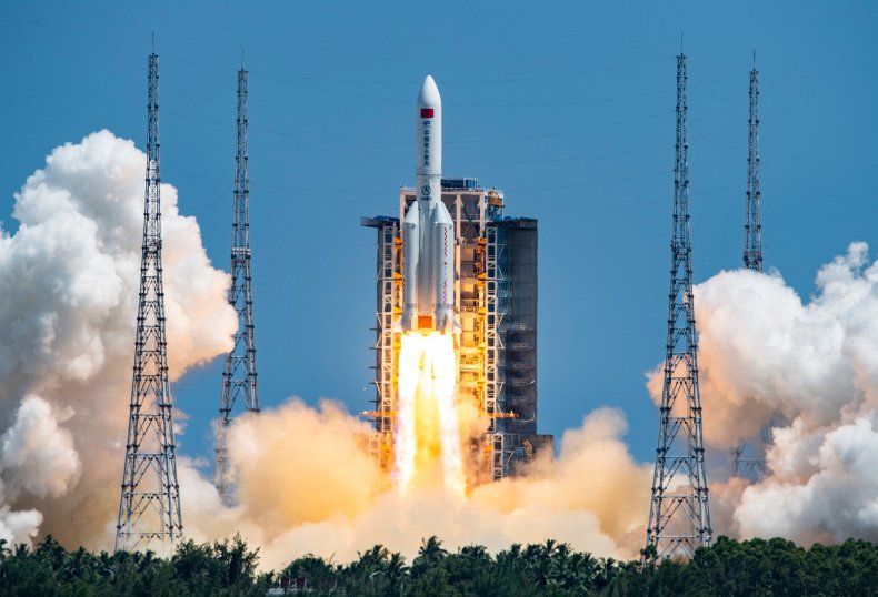 The rocket lifts off in China 