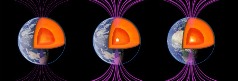 Illustration shows Earth's inner core