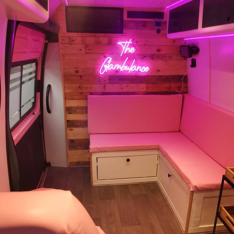 Kirsty Martin's "The Glambulance" makeover ambulance