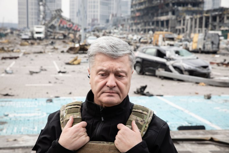 Petro Poroshenko in Kyiv during Russian invasion