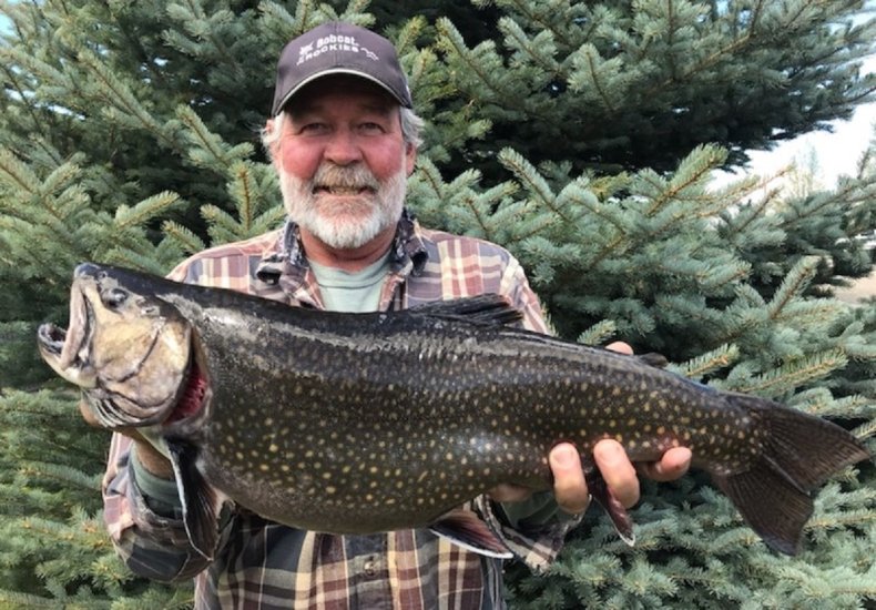 Tim Daniel with brook trout