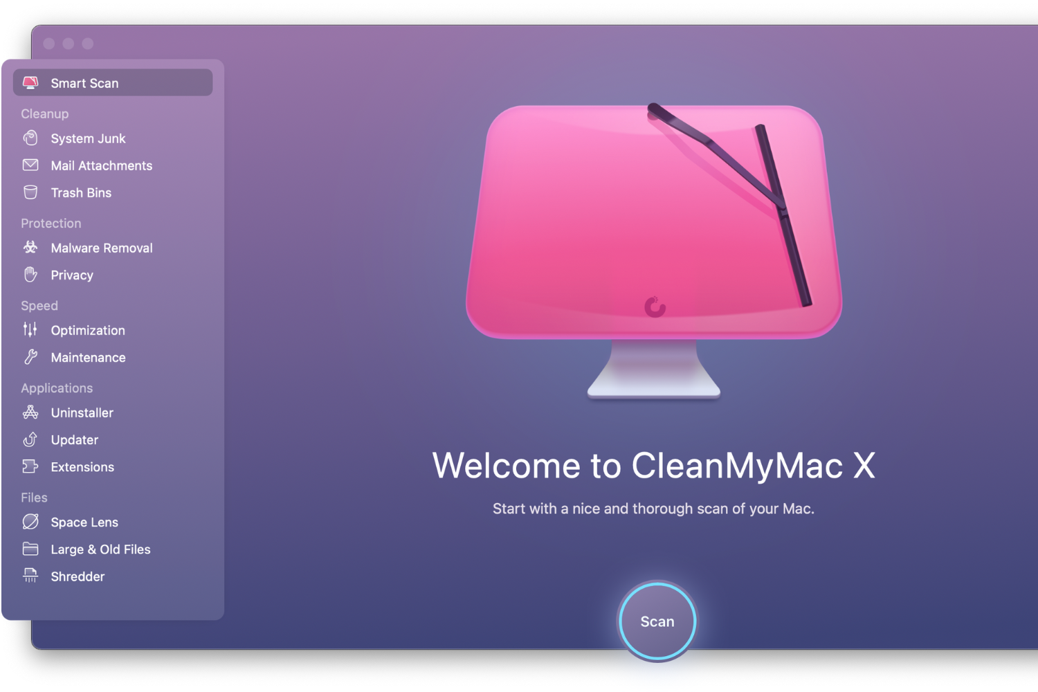 CleanMyMac Welcome