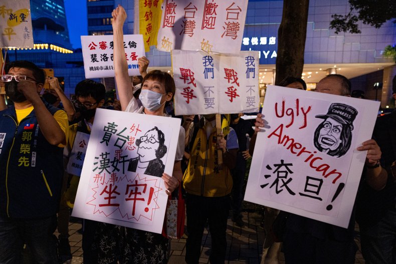 Protesters in Taiwan