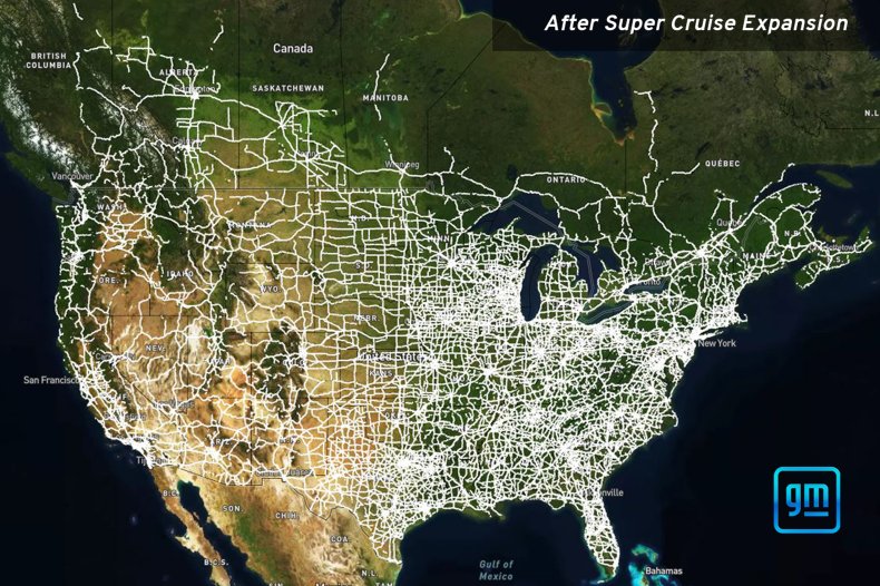 Super Cruise map