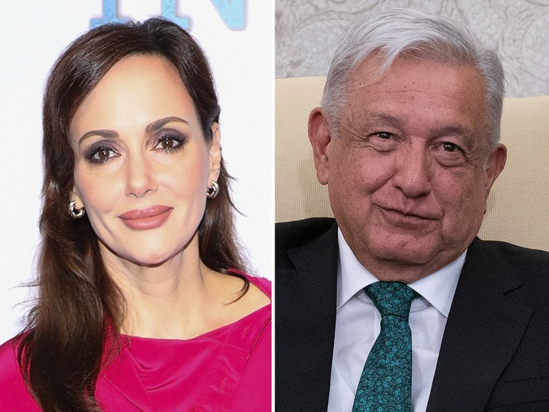 Lilly Tellez and Andres Manuel Lopez Obrador