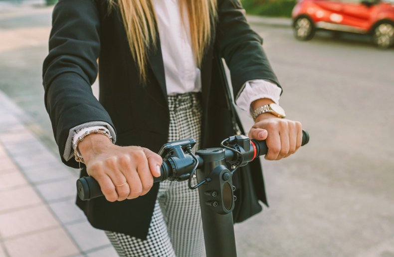 Person on scooter