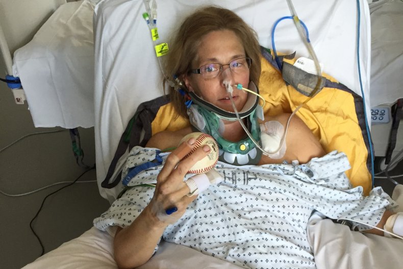 Geralene Ritter in the hospital