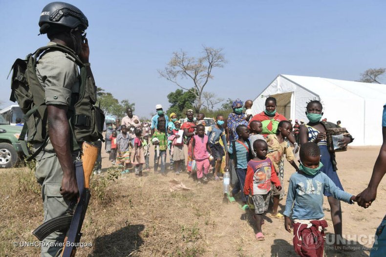 Displaced and hungry refugees