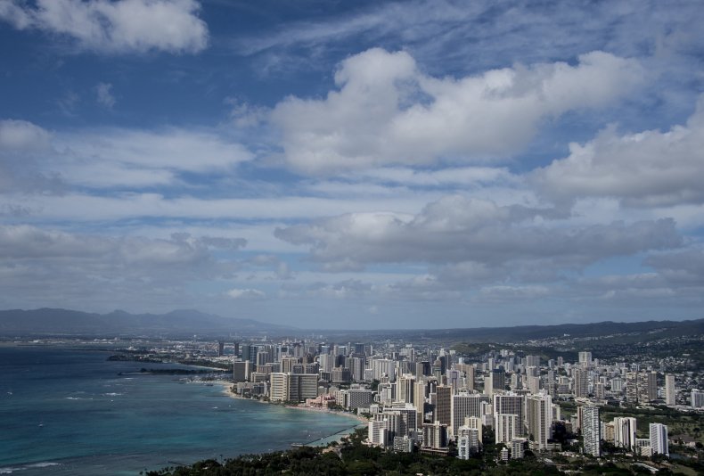 A view of the skyline of Honolulu