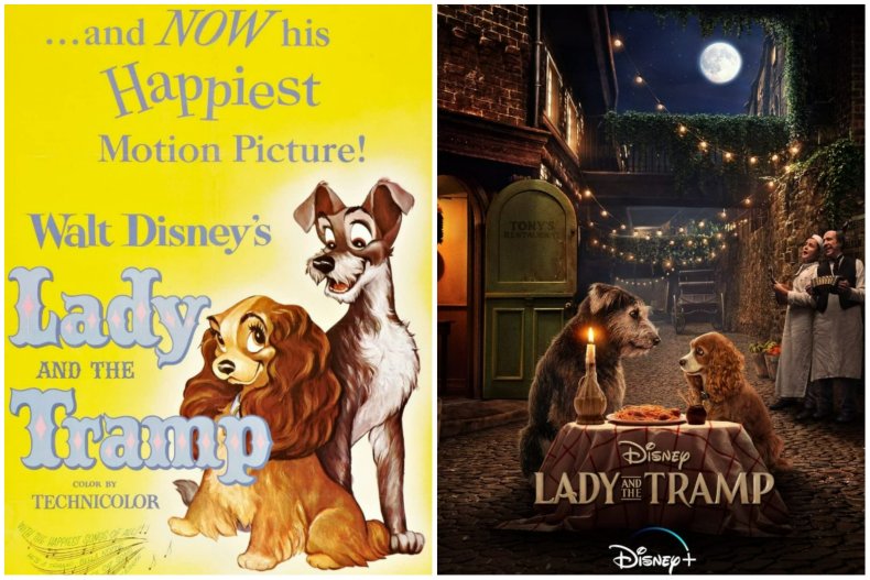 'Lady and the Tramp' movie posters.