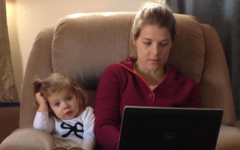 Kristen Bottema-Beutel and her daughter.