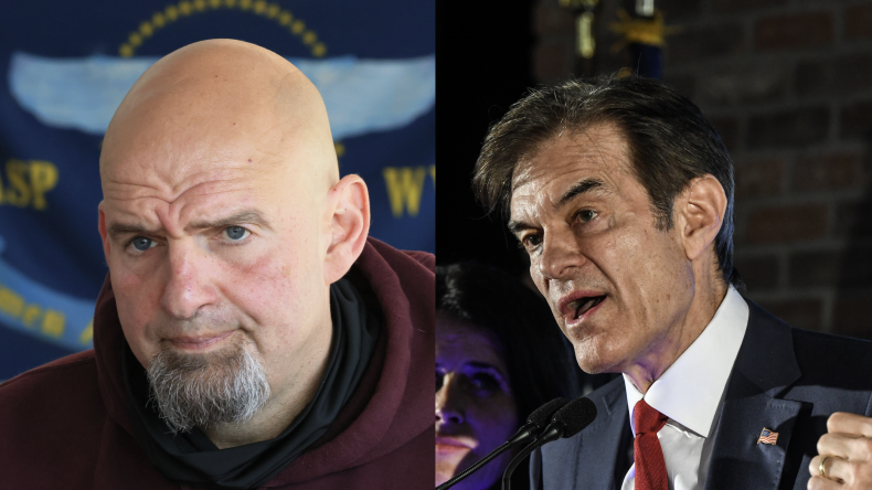 John Fetterman and Mehmet Oz