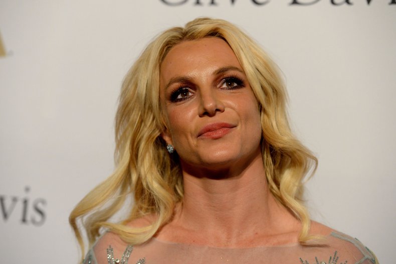 Britney Spears seen during a pre-Grammys gala