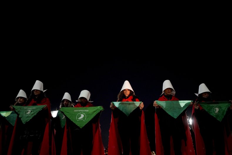 handmaid tale protest abortion argentina