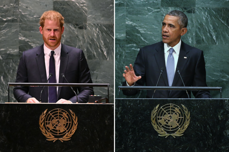 Prince Harry and Barack Obama United Nations