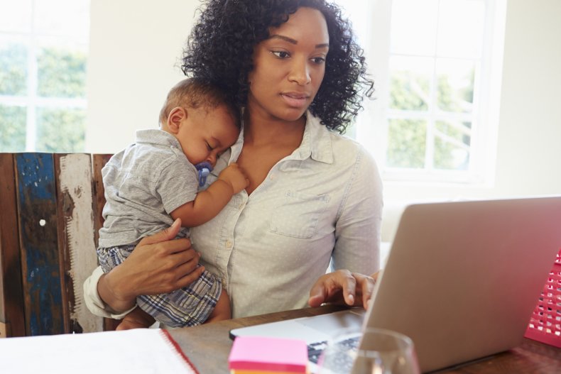 women working from home