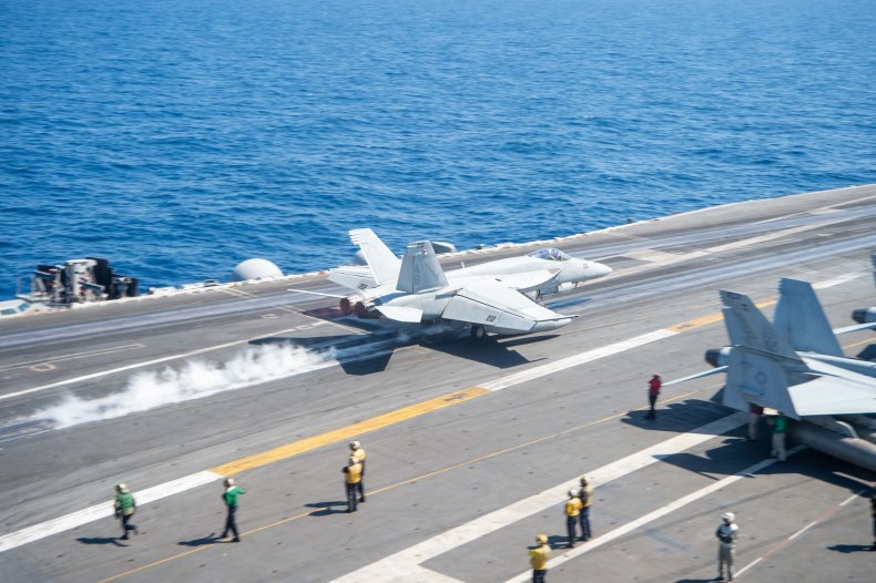 U.S. Navy Recovers Fighter Jet From Mediterrean