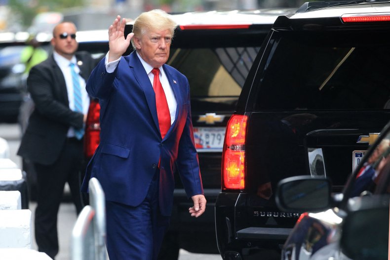 Trump leaves Trump Tower on August 10