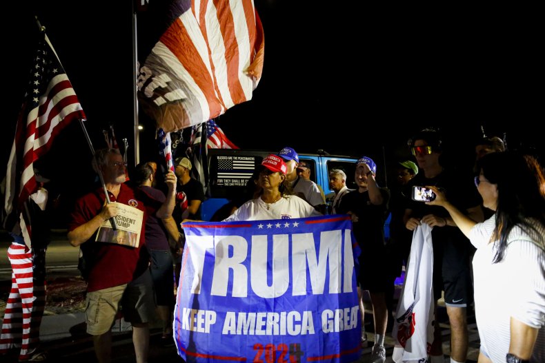 Trump Supporters Gather at Mar-a-Lago