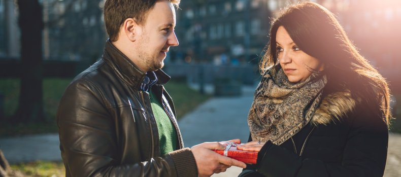 Woman unhappy with gift